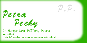 petra pechy business card